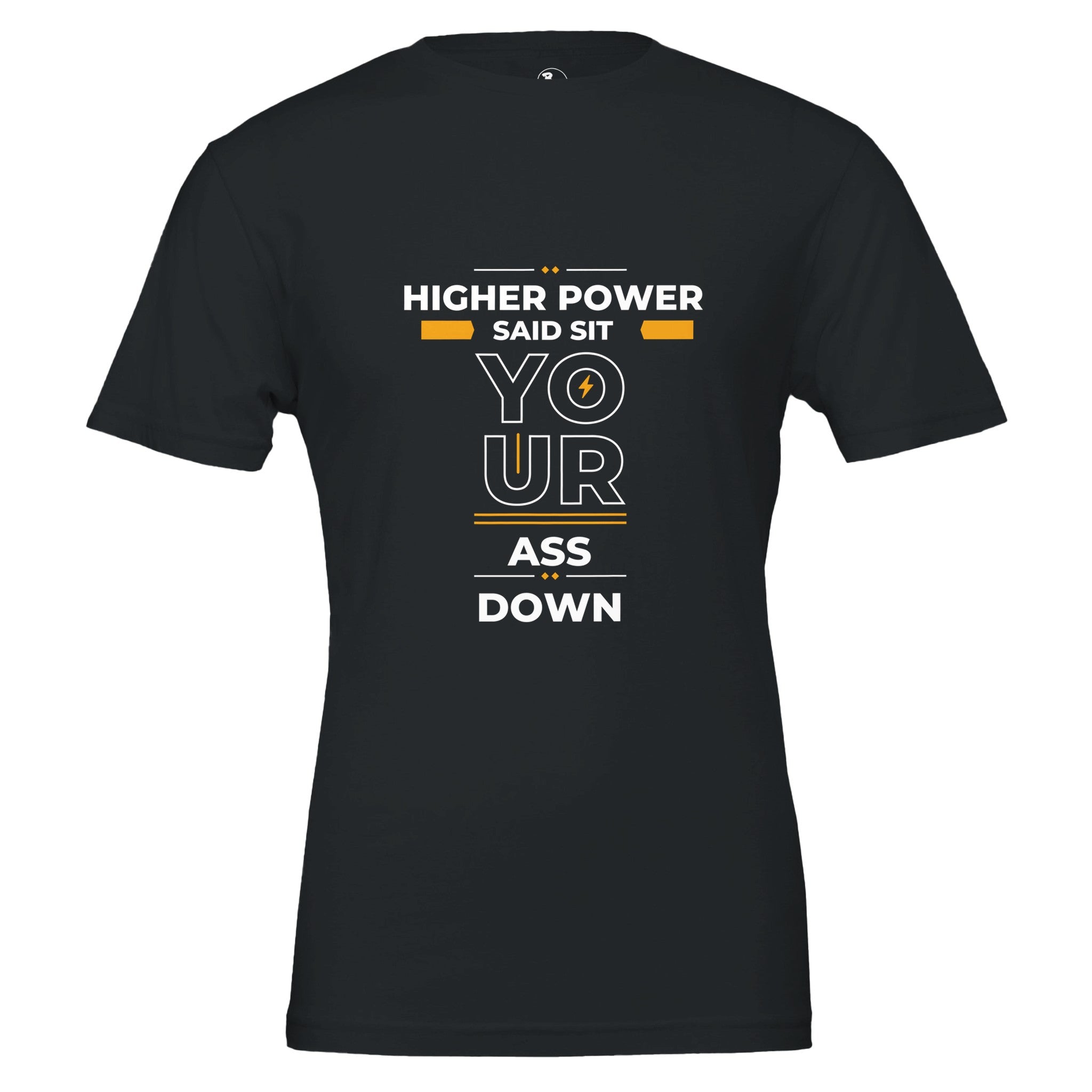 Higher Power Premium Unisex Crewneck T-shirt | Bella + Canvas 3001 Black