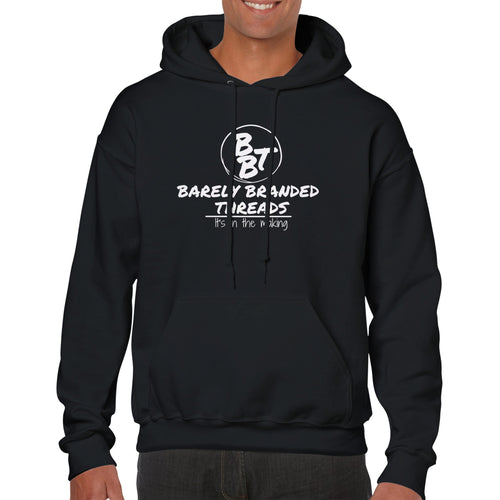 Barely Branded Threads Premium Unisex Pullover Hoodie Black