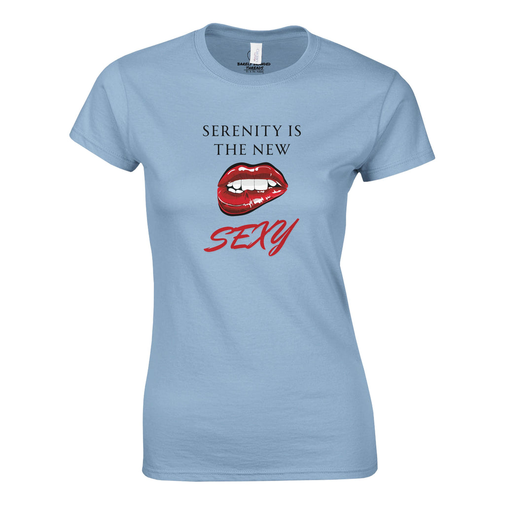 Serenity Is the New Sexy Women’s T-Shirt – Recovery Humor Tee, Sober & Saucy Gift | Gildan® 64000L