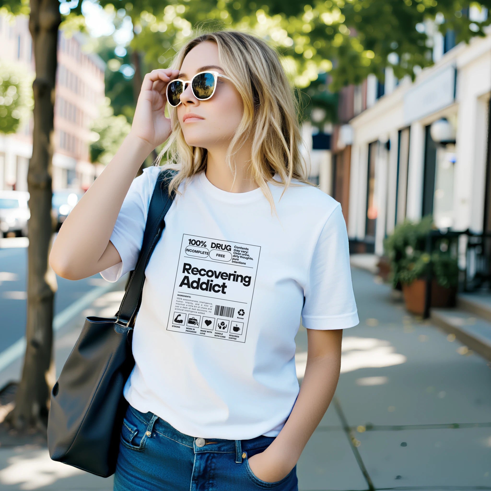 Proud and Printed Unisex Crewneck T-shirt | Bella + Canvas 3001 White