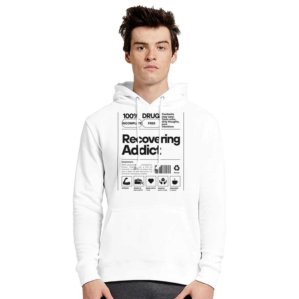 Proud and Printed Unisex Pullover Hoodie | Laneseven LS13001 White