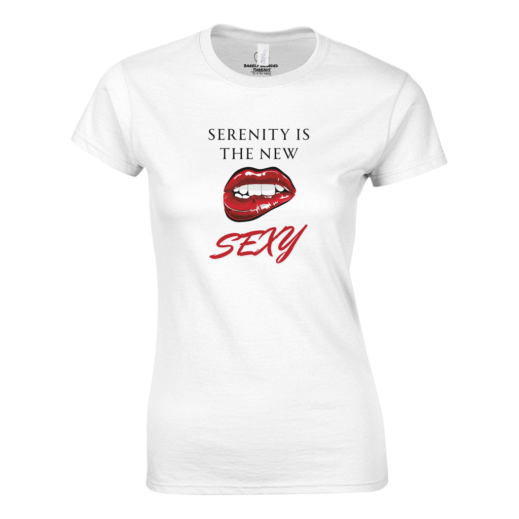 Serenity Is the New Sexy Women’s T-Shirt – Recovery Humor Tee, Sober & Saucy Gift | Gildan® 64000L