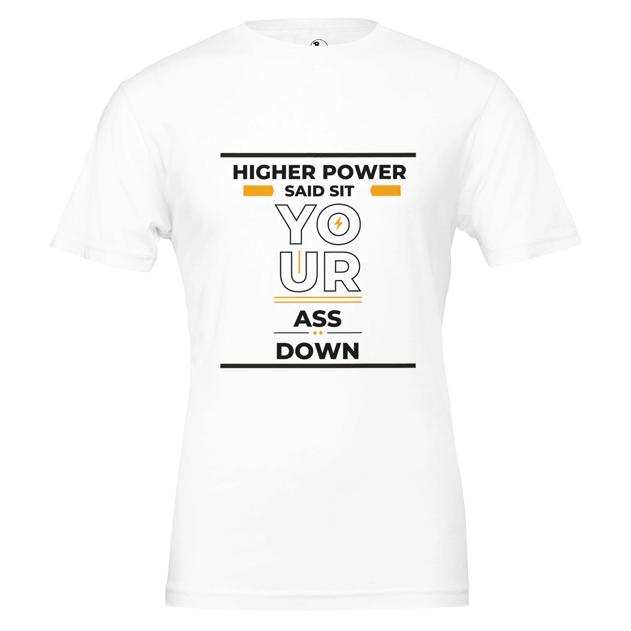 Higher Power Premium Unisex Crewneck T-shirt | Bella + Canvas 3001 White