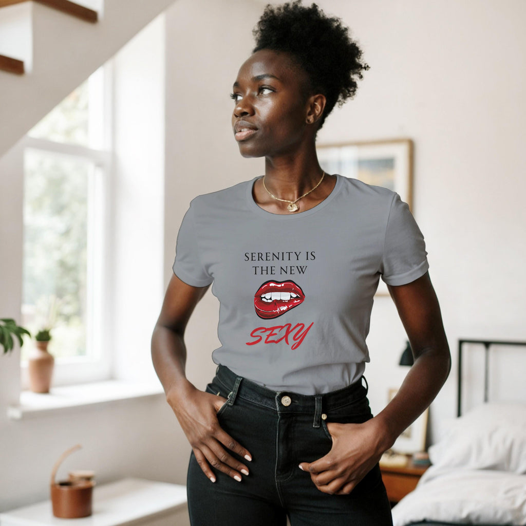 Serenity Is the New Sexy Women’s T-Shirt – Recovery Humor Tee, Sober & Saucy Gift | Gildan® 64000L