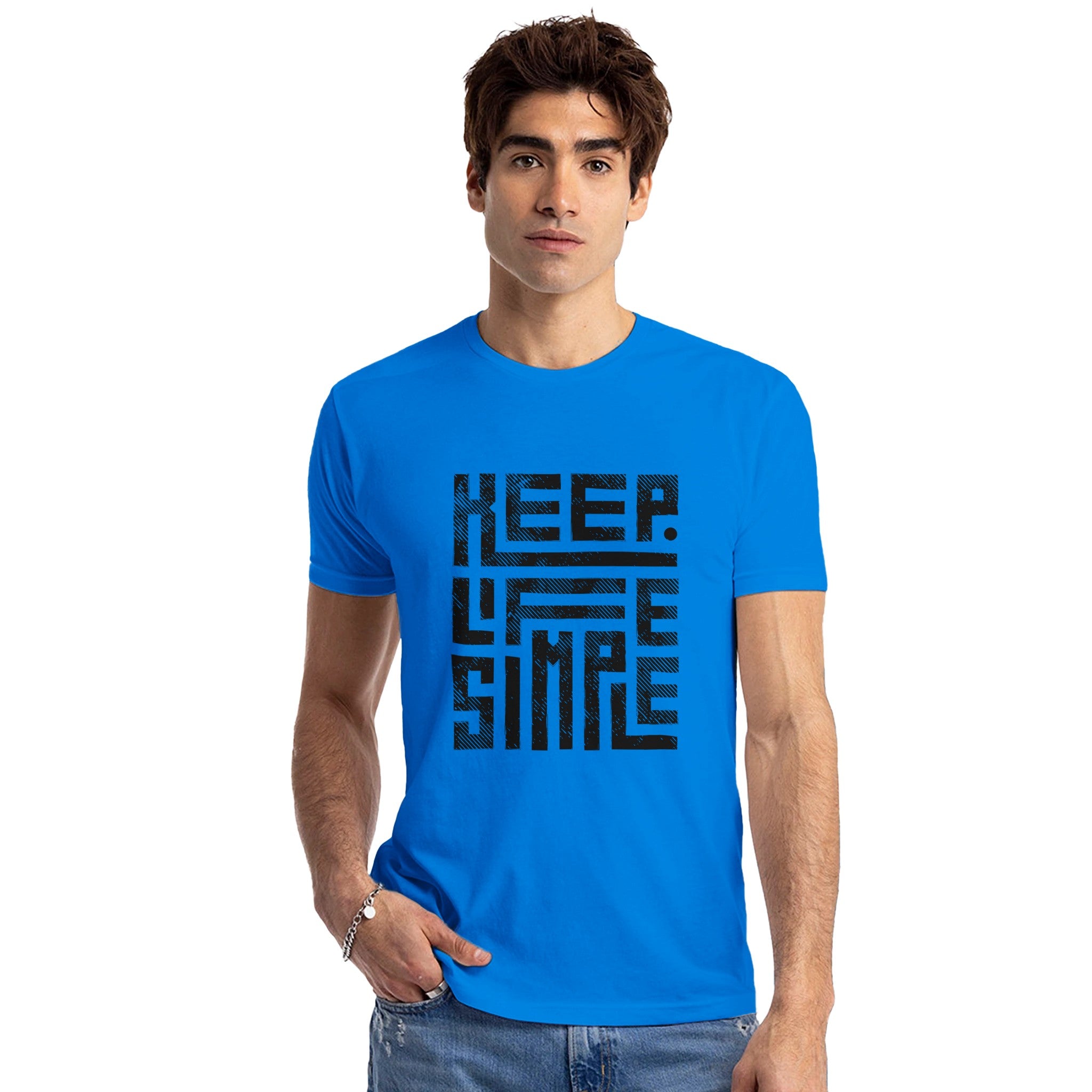 Keep Life Simple Unisex Crewneck T-Shirt | Next Level N6210 Royal