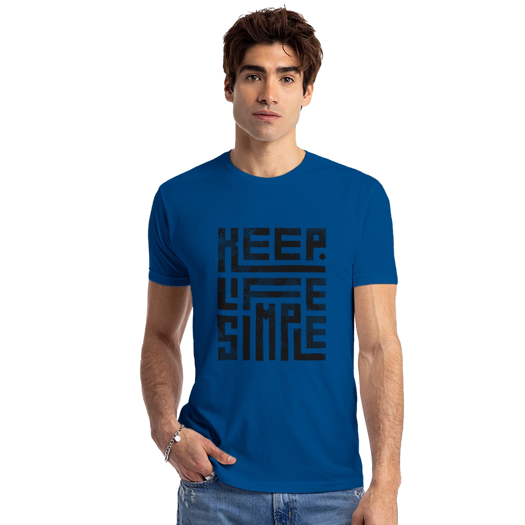 Keep Life Simple Unisex Crewneck T-Shirt | Next Level N6210 heather cool blu