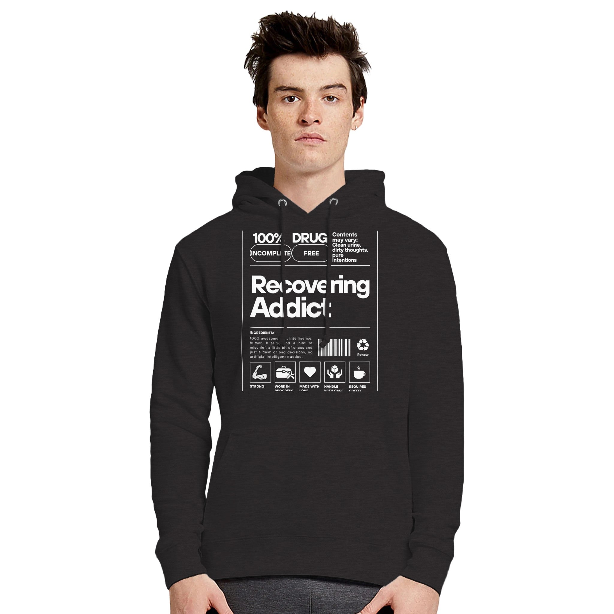 Proud and Printed Unisex Pullover Hoodie | Laneseven LS13001 Heather Charcoal