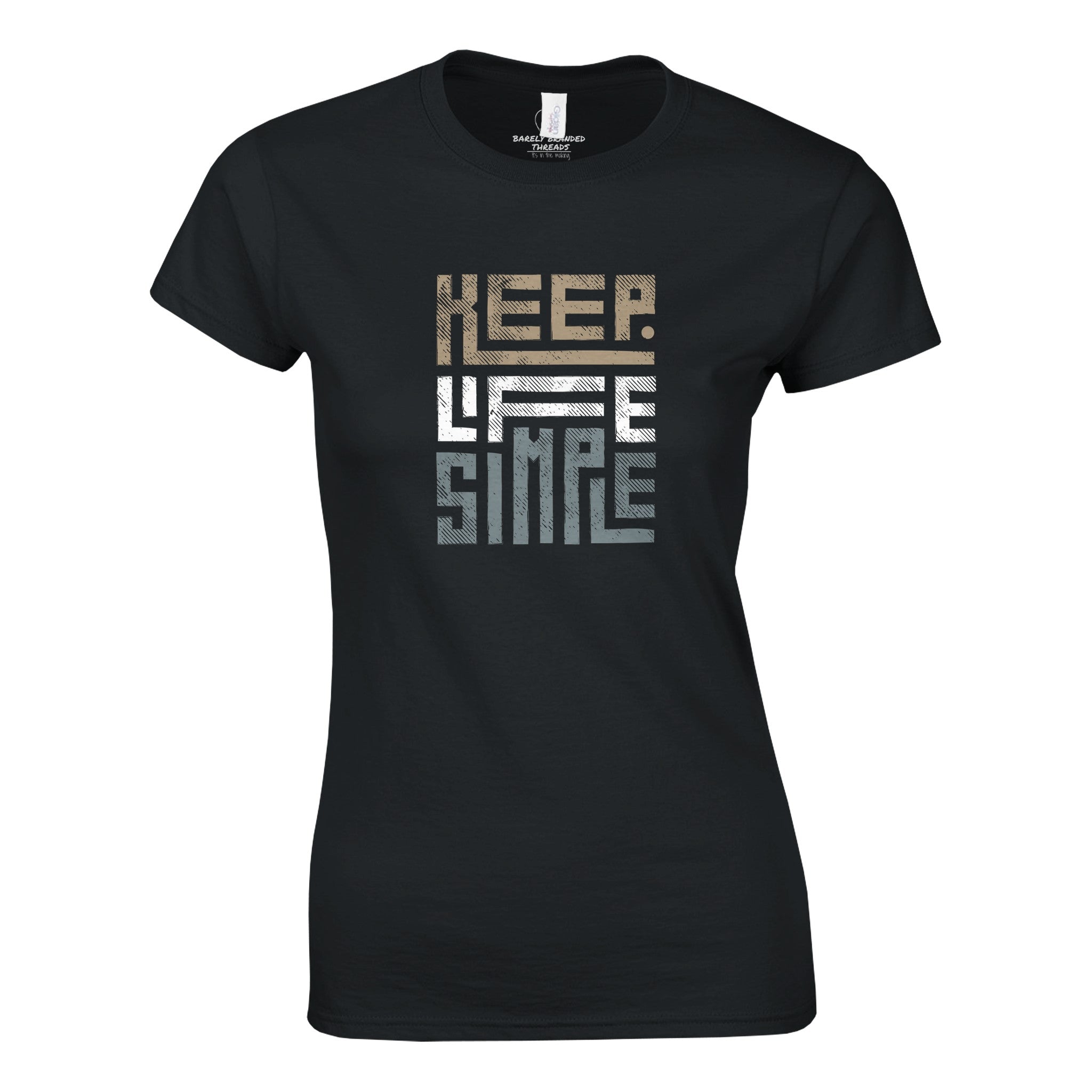 Keep Life Simple Classic Women's Crewneck T-shirt | Gildan® 64000L Black