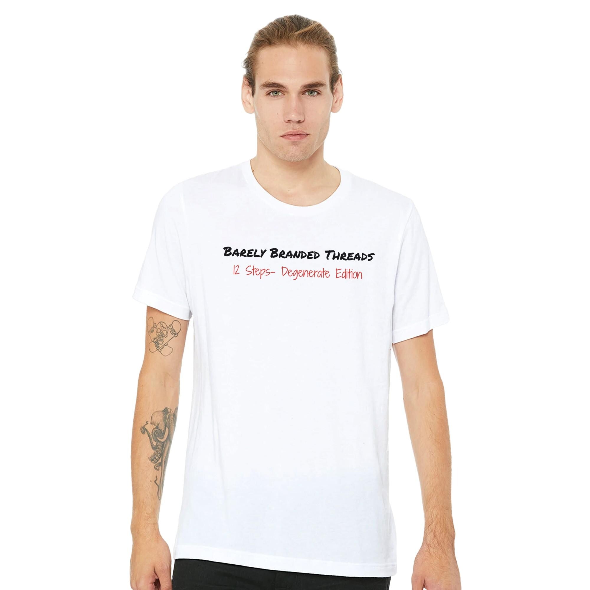 12 Steps Degenerate Edition T-Shirt – Funny Recovery Tee, Sobriety Gift, Mental Health Humor
