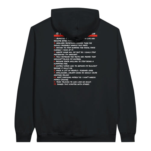 12 Steps Degenerate Edition Hoodie – Funny Recovery Hoodie, Sobriety Gift