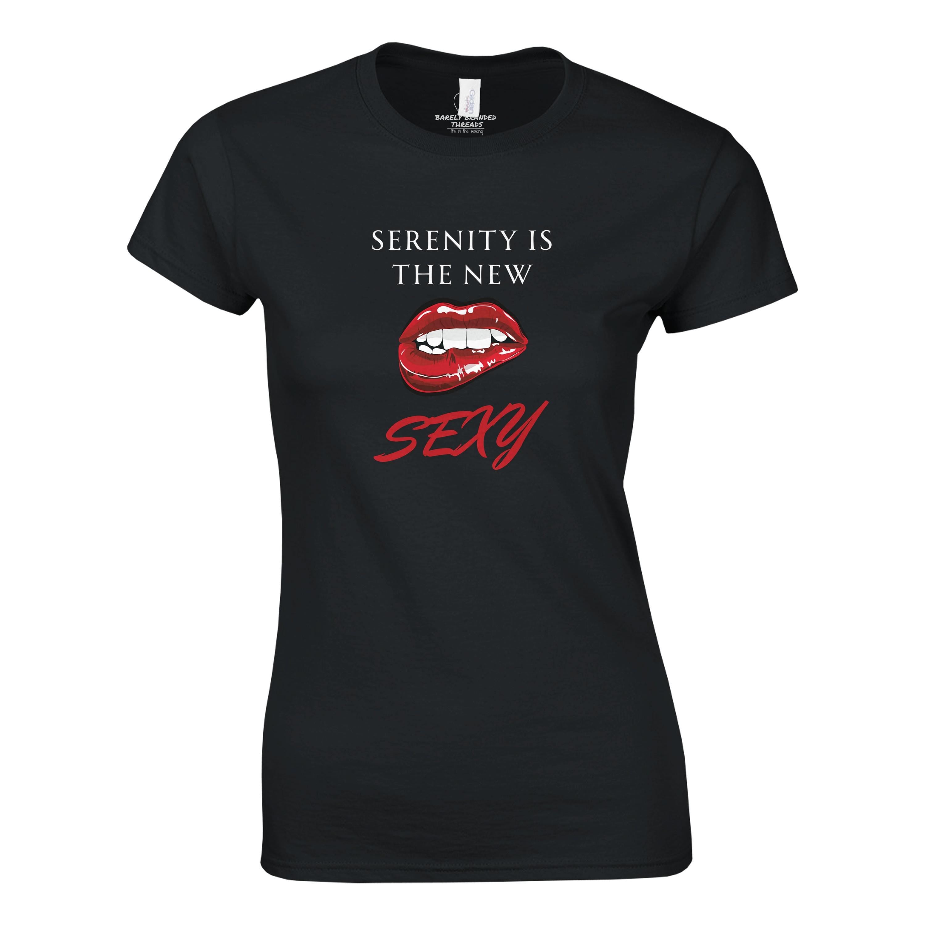 Serenity Is the New Sexy Women’s T-Shirt – Recovery Humor Tee, Sober & Saucy Gift | Gildan® 64000L