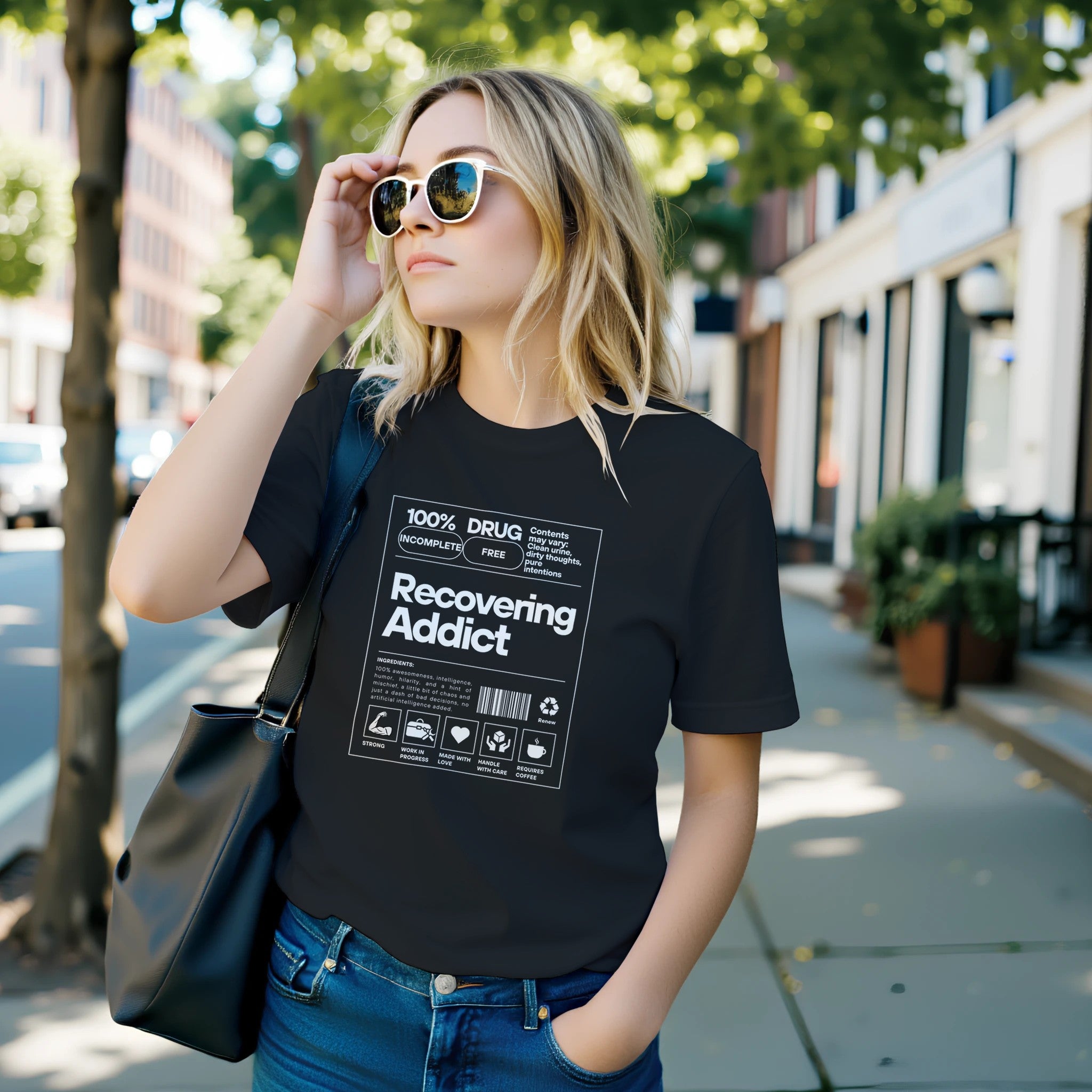 Proud and Printed Unisex Crewneck T-shirt | Bella + Canvas 3001 Black