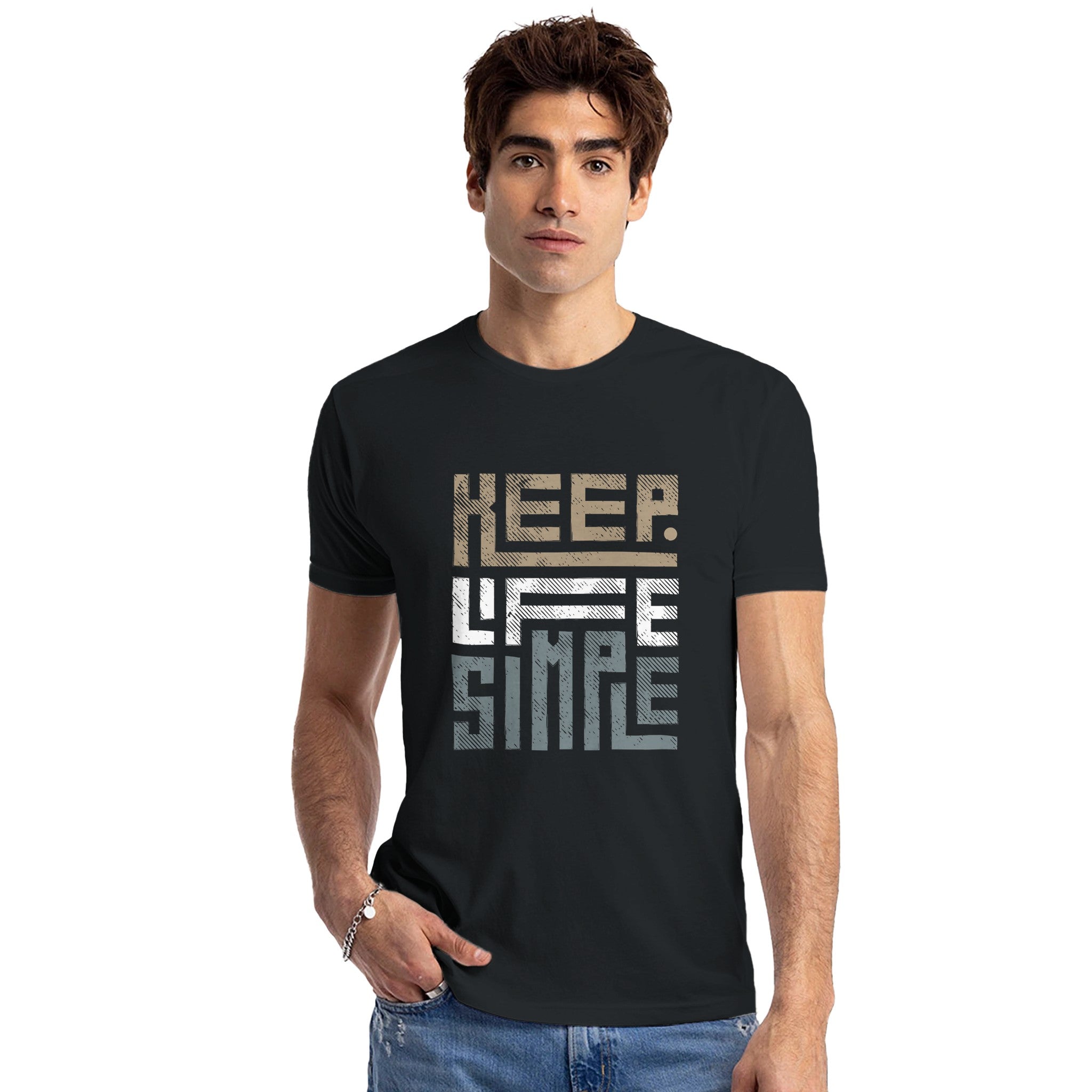 Keep Life Simple Unisex Crewneck T-Shirt | Next Level N6210 Black
