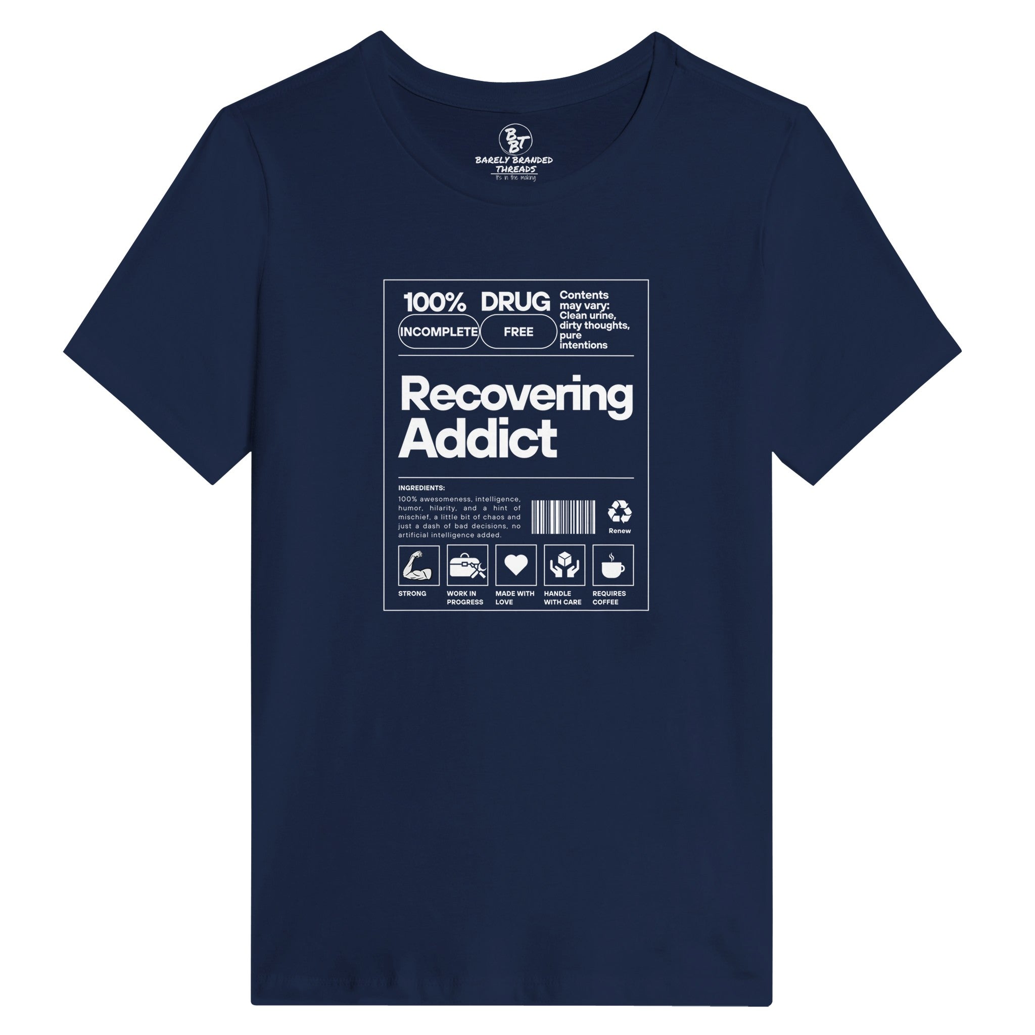 Proud and Printed Women's Relaxed T-Shirt | Bella + Canvas 6400 Navy