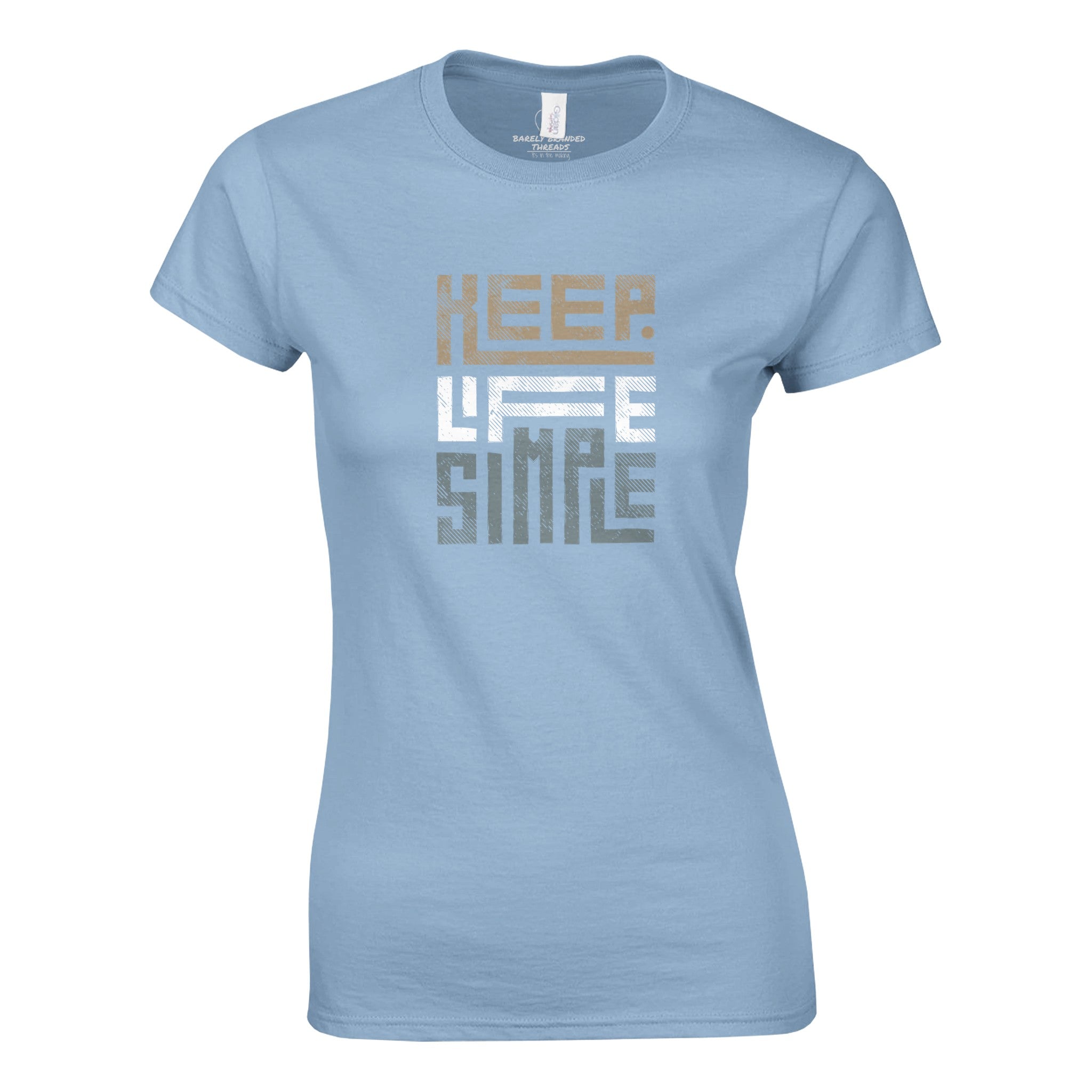 Keep Life Simple Classic Women's Crewneck T-shirt | Gildan® 64000L Light Blue